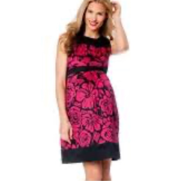 Motherhood Maternity Floral Sleeveless Dress in Black and Pink, sz L - Picture 9 of 10